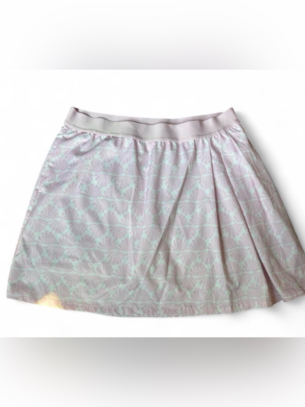 Women's Pastel Pink Patterned A-Line Skirt